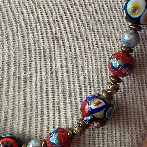 Amazing vintage long Millifiore Bead Necklace - Picture 6 of 15